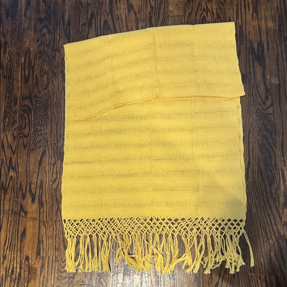 Mexican rebozo New from Oaxaca very big yellow..Made in Telar rudimentary method